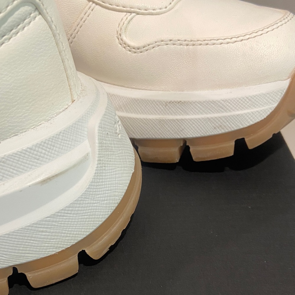 Prada Ivory Lace-Up Sneakers 38 - Picture 16 of 17